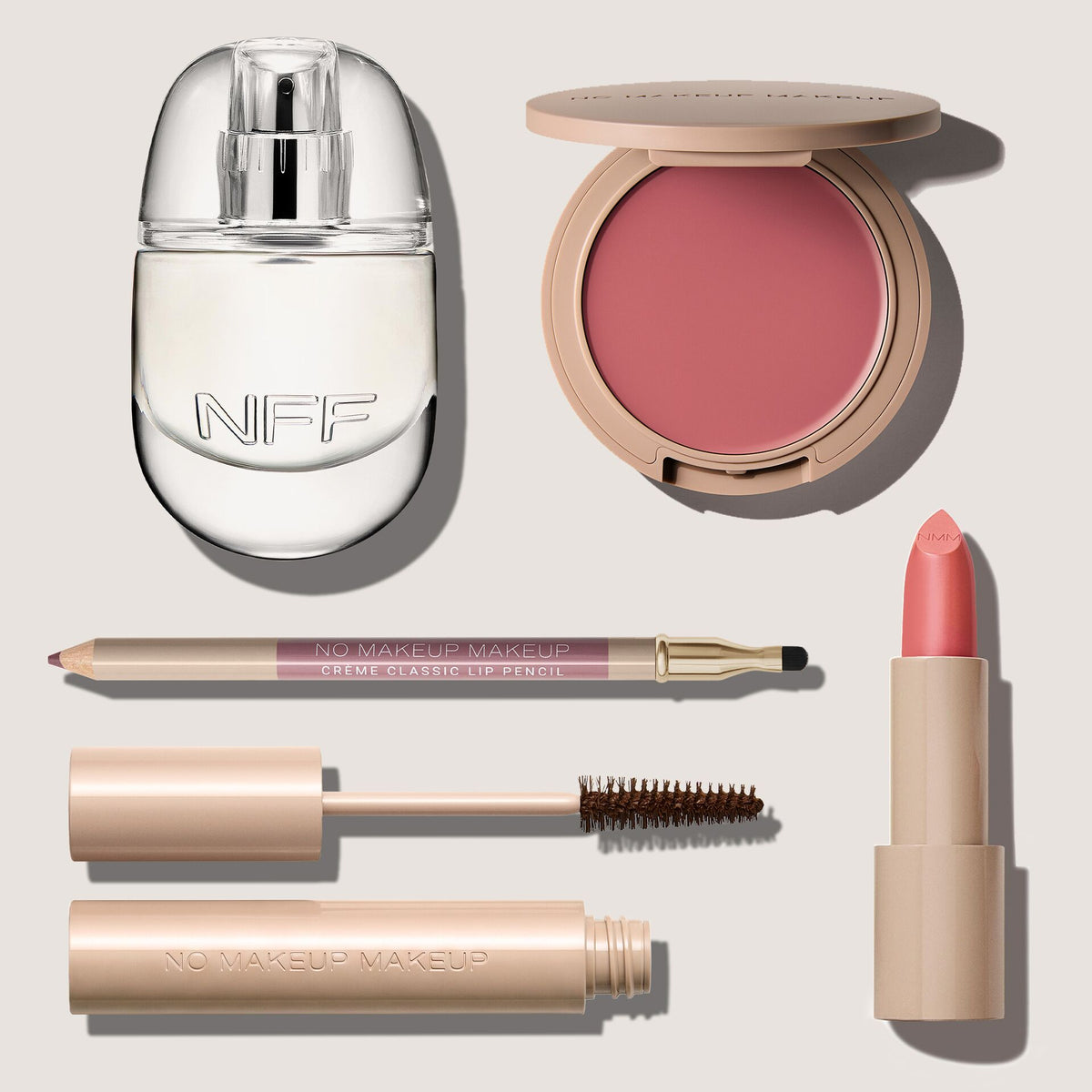 no makeup makeup the prefect gift no fragrance fragrance, blush & lip color, creme classic lip pencil, perfect swipe mascara, creme classic lipstick