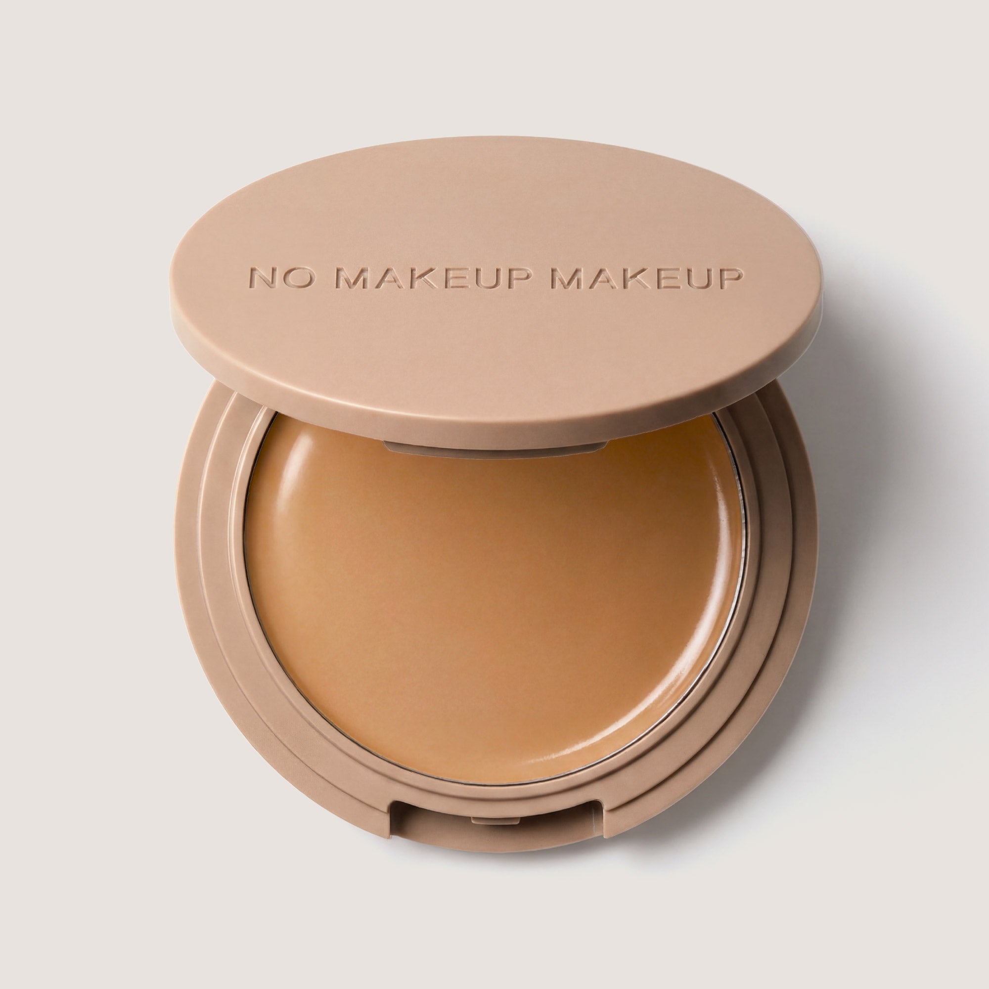 An open FlexShade Foundation by No Makeup Makeup compact in Natural with the Oprah Daily Beauty O-Wards 2024 seal