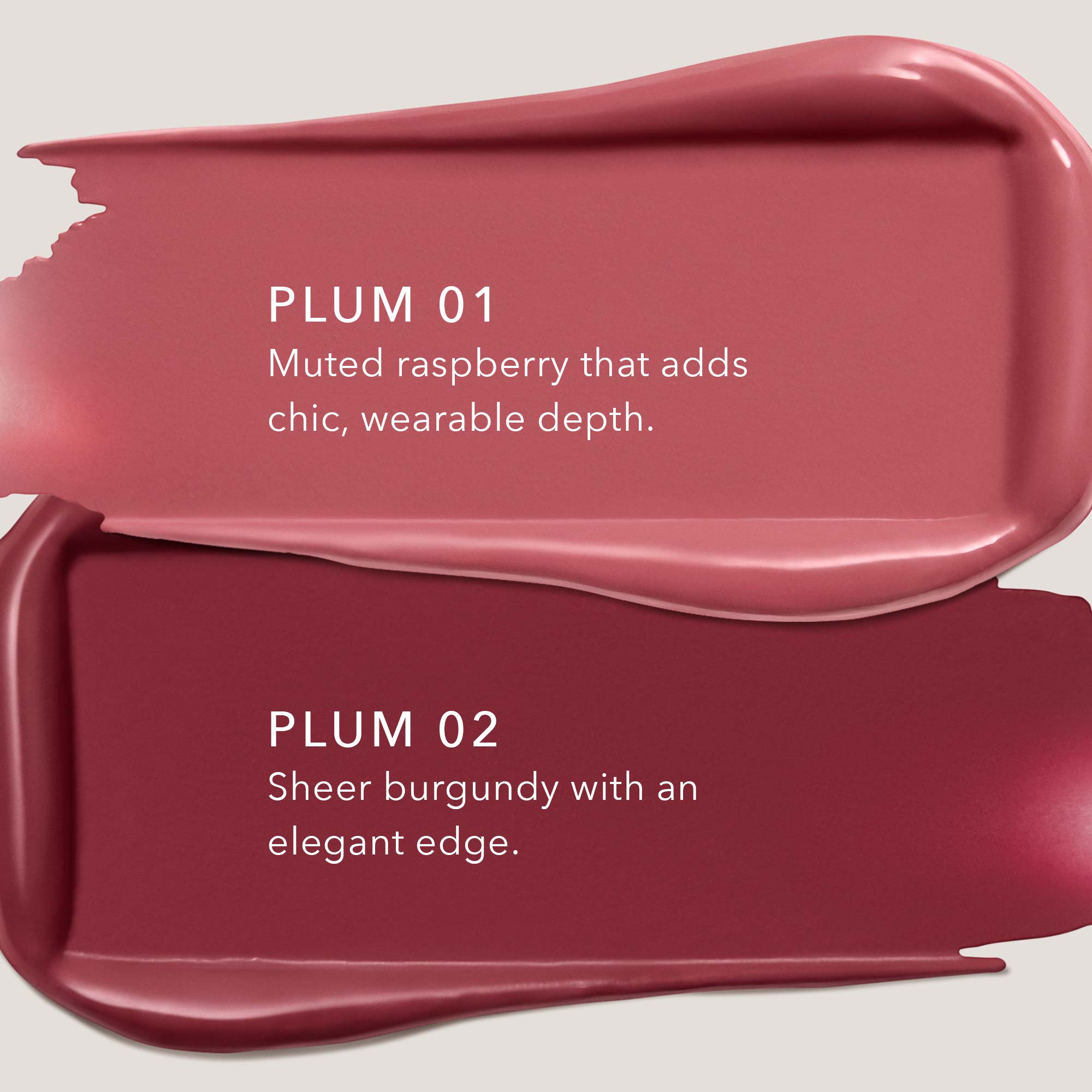 plum 01 and plum 02 swatches