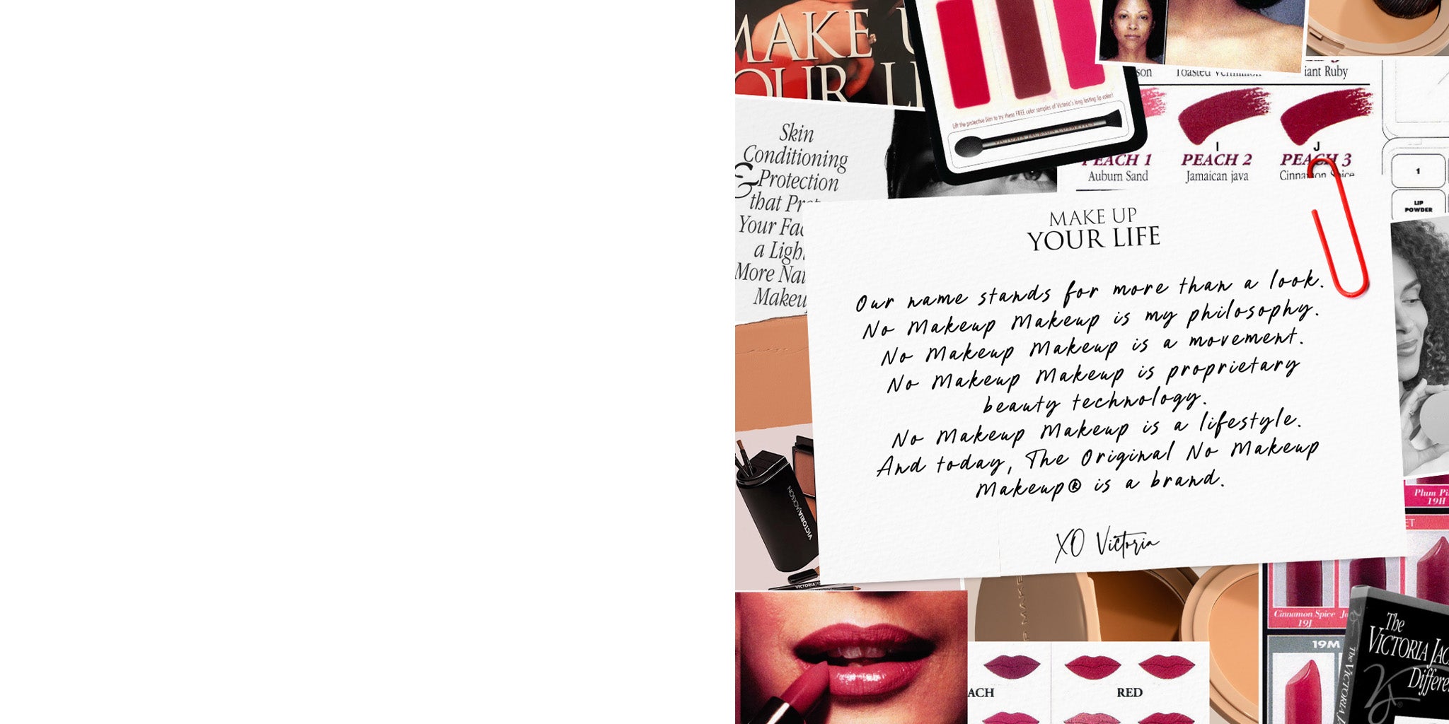 Collage of makeup products and text with a focus on Make Up Your Life blog.