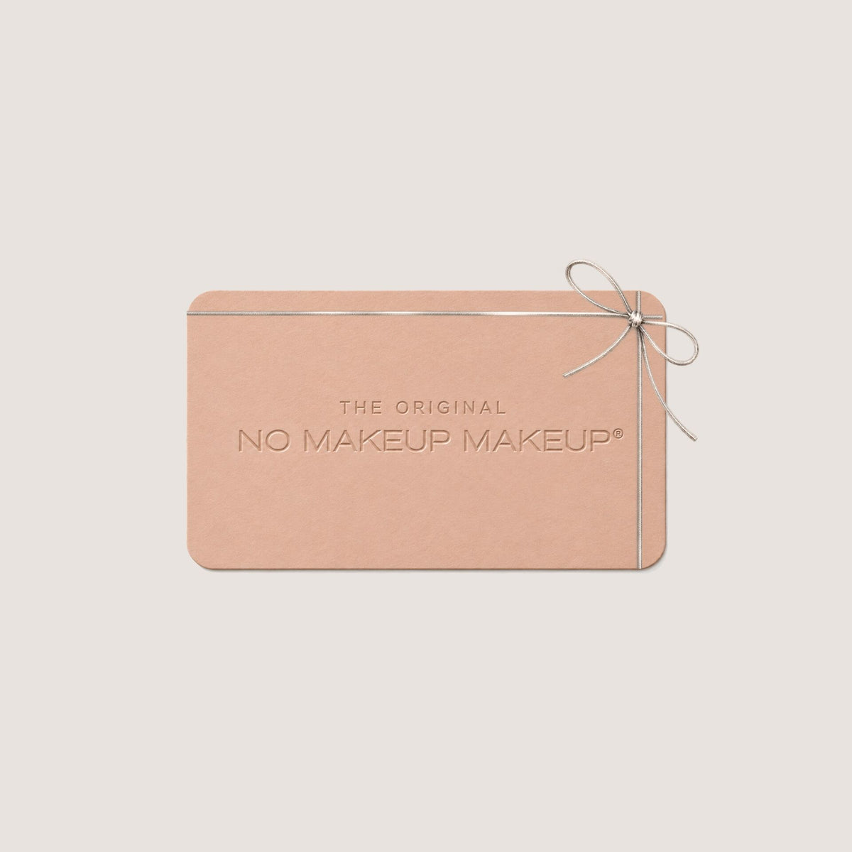 No Makeup Makeup Gift Card Holiday Gold Ribbon