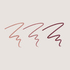 No Makeup Makeup Creme Classic Lip Pencil swatches in Peach, Pink, and Plum