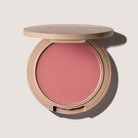 No Makeup Makeup – blush compact in Nude Rose shade with brush, natural minimal makeup