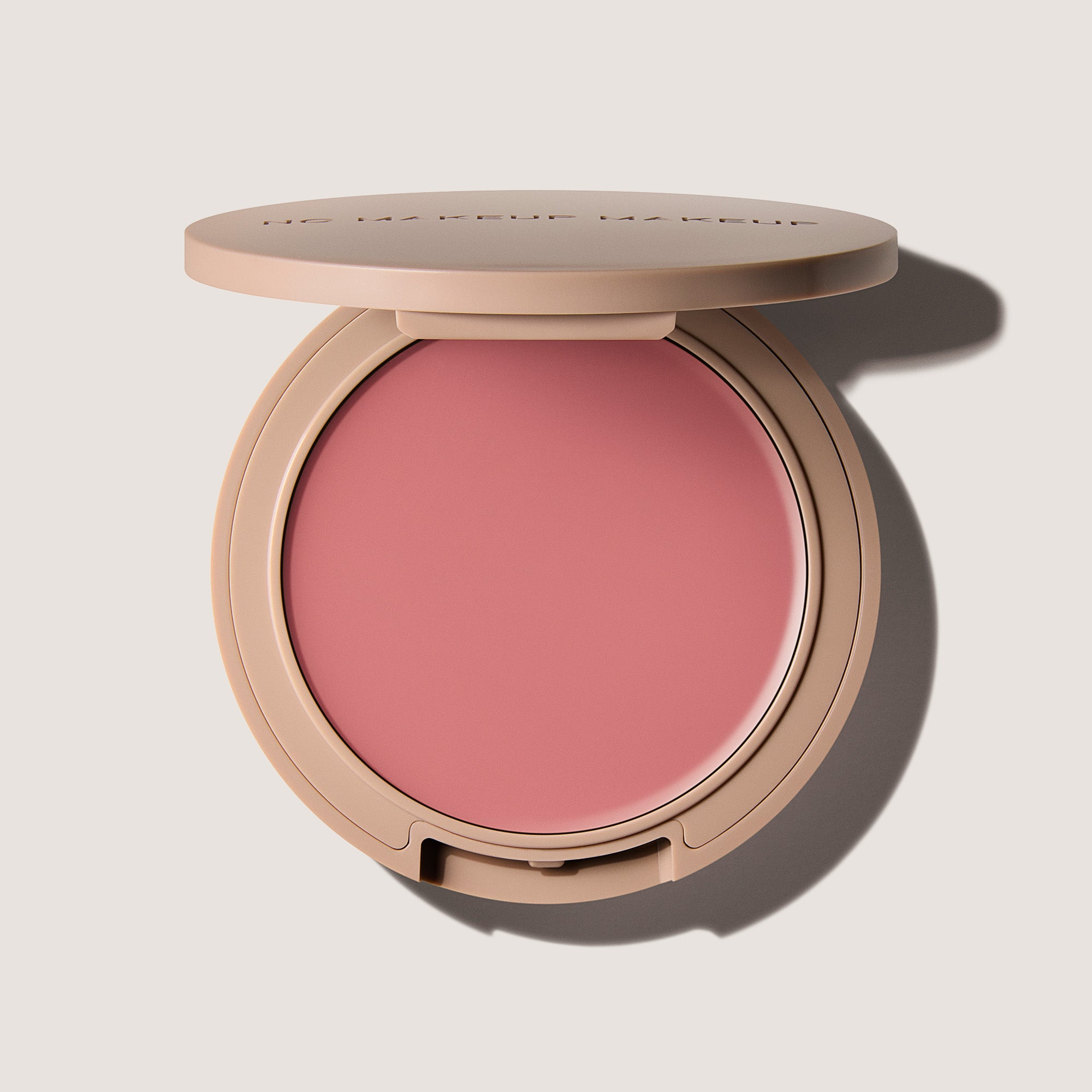 No Makeup Makeup – blush compact in Nude Rose shade with brush, natural minimal makeup