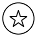 Small icon of a star inside a circle